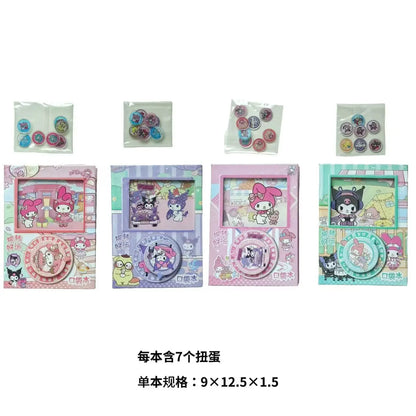 Sanrio Kuromi Gacha Mechanism Coil Notebook - Cute Cartoon Memo Diary for Kids, Fun Toy Reward & Bulk Gift Wholesale