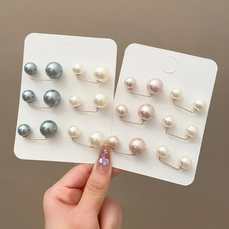 1/12Pcs Pearl Non-slip Safety Pins Dress Brooch Decoration Dress Waist Fastening Pins Collar Adjustment Scarf Buckle Jewelry