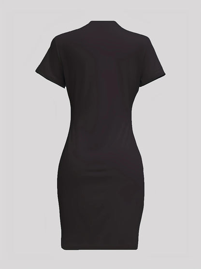Women Short Sleeve O-Neck Loose Casual Tshirt Dresses Short Sleeve dresses Female Bodycon Streetwear Clothing