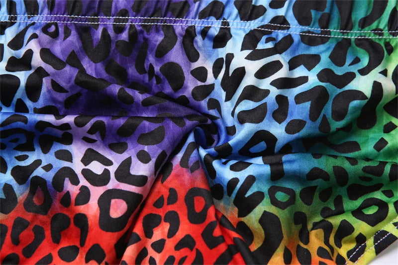Men's Swimwear Swimsuit Beach Low Waist Briefs Swimsuit Leopard Digital Printing Crochet Bikini Surfing Swim Wear Bathing Suit