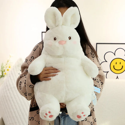 巨大な怠け者のウサギの人形 柔らかいぬいぐるみ かわいい白いウサギの動物のおもちゃ 赤ちゃんの睡眠枕 クッション 子供 女の子 誕生日プレゼント かわいい装飾