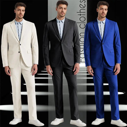 Linen Customized suit men's 2 piece suit Suit jacket Suit Pants business casual Blazer man top man clothes