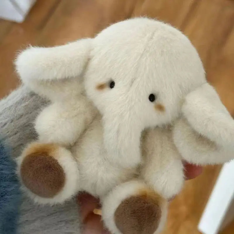 愛らしい大きな耳の赤ちゃん象のぬいぐるみ1個、柔らかいポリエステルのふわふわ象人形ペンダント、誕生日プレゼントに最適