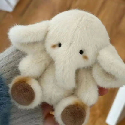 愛らしい大きな耳の赤ちゃん象のぬいぐるみ1個、柔らかいポリエステルのふわふわ象人形ペンダント、誕生日プレゼントに最適