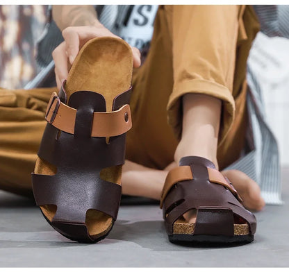 Fashion designer sandals for men-High quality beach shoes comfy non-slip slides luxury slippers free shipping