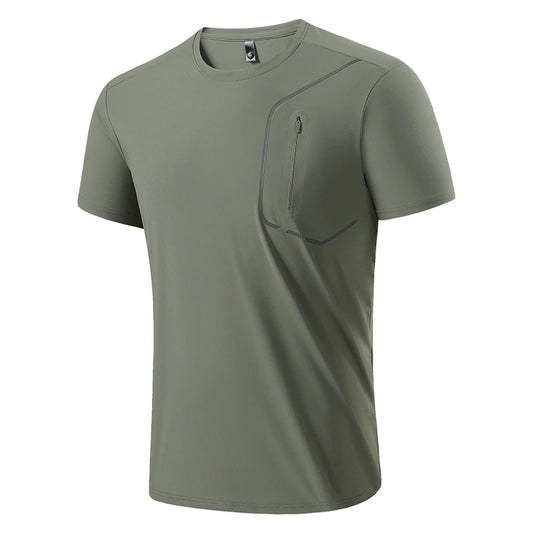 76% Nylon Quick Dry Sport Fashion T Shirt Men'S 2025 Short Sleeves Summer Casual Black OverSize Top Tees GYM Tshirt Clothes