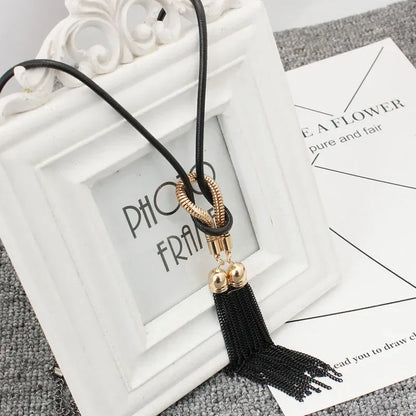 FSUNION 2025 New Elegant Simulated Pearl Choker for Women Silver Color Chain Long Necklaces Pendant Fashion Jewelry Accessories