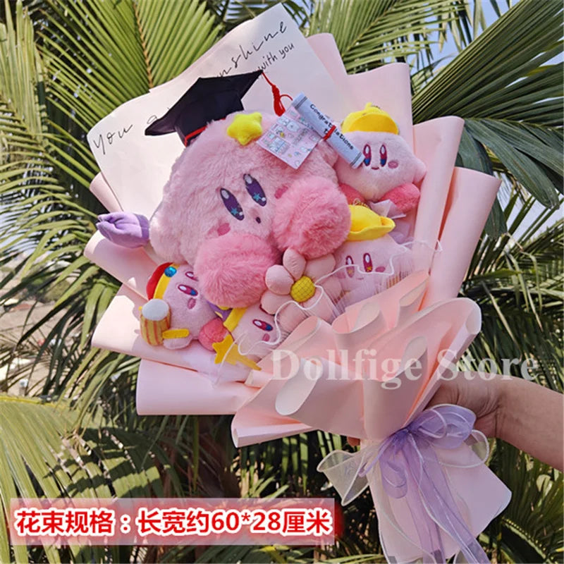 Sanrio Star Kirby Plush Cartoon Doll Bouquet Kirby Stuffed Doll Friend Graduation Birthday Valentine'S Day Photo Creative Gift
