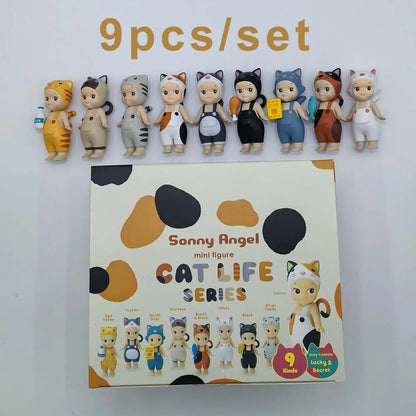 ソニーエンジェル ブラインドボックス キャットライフシリーズ ミニキャットアクションフィギュア おもちゃ 高品質オーナメント 人形 ファン 子供 クリスマスギフト