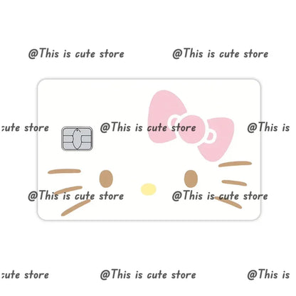 Sanrios Hello Kittys Kuromi Credit Card Skin Stickers for Bank Card Bus Anime Rilakkuma Metro Card Sticker Waterproof Girls Gift