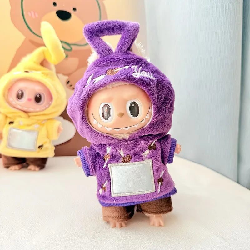 Labubu ドール服 ペンギン サメ ハチ 恐竜 ワンジー - 17cm プーリップ ブライス OB11 BJD用 かわいい動物ジャンプスーツ