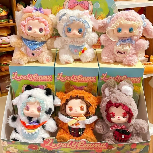 Lovely Emma Pockets Zoo Series Plush Dolls Box Model Anime Toys Cute Action Anime Figure Kawaii Model Kids Gifts Toys