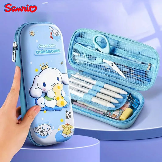 Kuromi & Cinnamoroll Pencil Case, Durable, 3D Stereoscopic Large Capacity Stationery Case Waterproof Drop Pencil Case