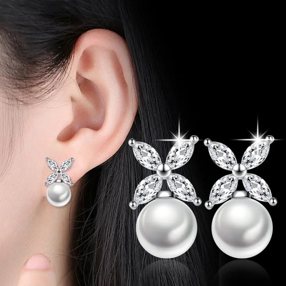 Natural Stone Stud Earrings For Women Silver Color Plated Earing Oorbellen Earings brinco Jewelry Gift earring Wholesale 2025