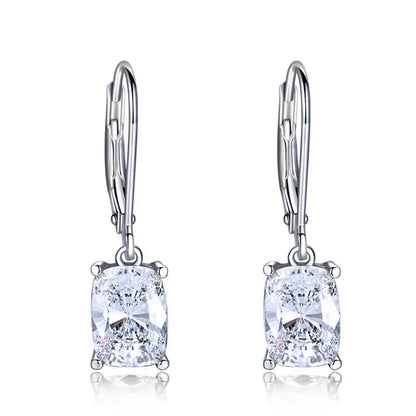 Valuable Lab Emerald Diamond Dangle Earring Jewelry 925 Sterling silver Party Wedding Drop Earrings for Women Engagement Gift