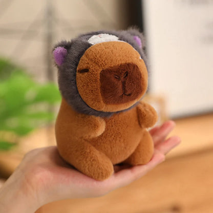 Capibara Plushies Doll Disney Stitch Pikachu Kuromi Lucifer Cat Hat Capybara Plush Toy Cartoon Stuffed Animal Doll Xmas Gifts