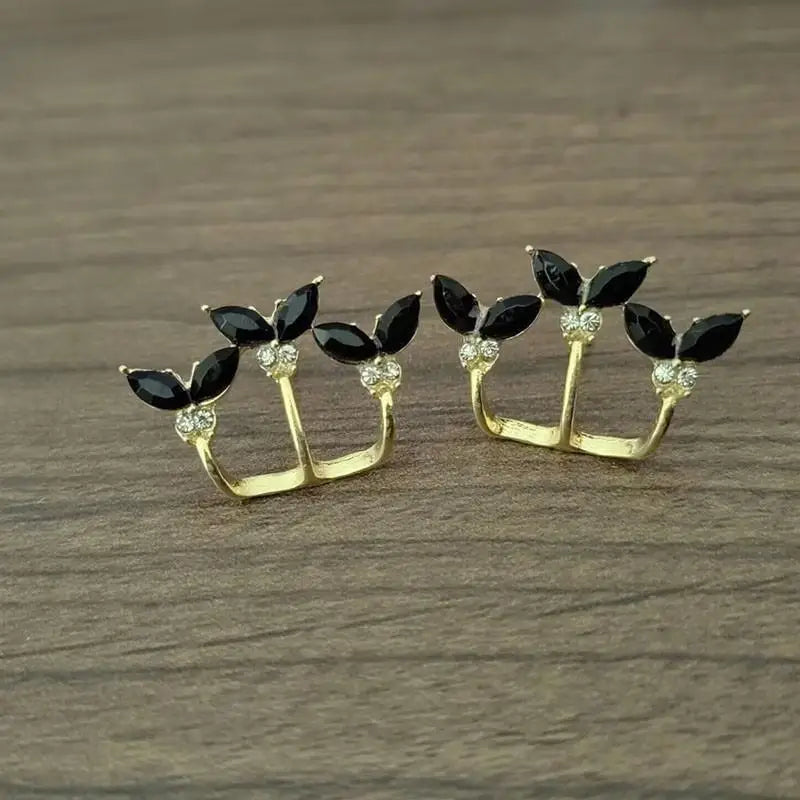 925 Silver Needle Vintage Green Crystal Butterfly Drop Earrings For Women Jewelry 2025 Trending Luxury Zircon Women's Earrings