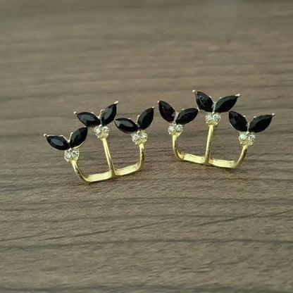 925 Silver Needle Vintage Green Crystal Butterfly Drop Earrings For Women Jewelry 2025 Trending Luxury Zircon Women's Earrings