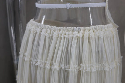 2024 Summer Party Elegant Women Beach Skirt Suit Sleeveless Backless Cropped Halter Lace Up Tops And Long Skirts Two Piece Sets