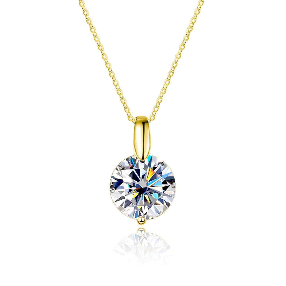 KNOBSPIN D VVS1 モアサナイト ネックレス ダイヤモンド ペンダント 1-3ct GRA認定 s925 スターリングシルバー 18k ネックレス レディース かわいいギフト