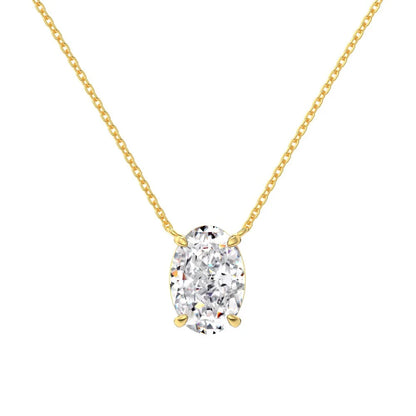 オーバルカット 1-4CT Dカラー モアサナイト ネックレス レディース S925 スターリングシルバー ウェディング ダイヤモンド ペンダント ネックチェーン パーティー ギフト ジュエリー