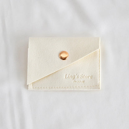 100Pcs Luxury Dark Green Microfiber Gold Snap Bag Envelope Button Purse Pouch For Ring Earrings Headset Coin Soap Gift Organizer