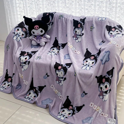 Sanrio ハローキティ クロミ メロディ カートゥーン 両面 ソファ ワゴン 車用 エアコン ブランケット オフィス 昼寝用 ブランケット カバー ブランケット