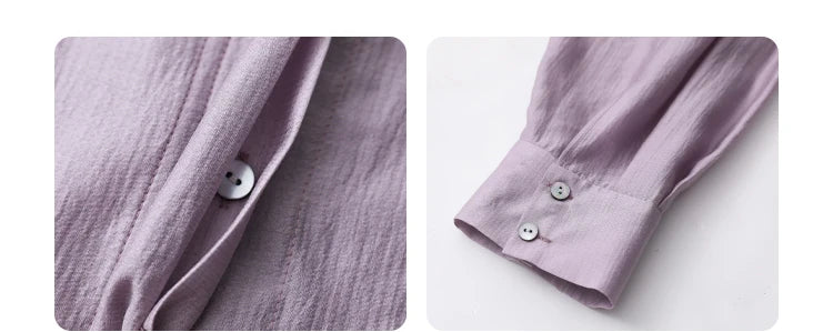 CHIC VEN Women Thin Shirt Long Sleeve Casual Loose Slightly Transparent Cool Blouses Woman Solid Design Female Top Summer 2024