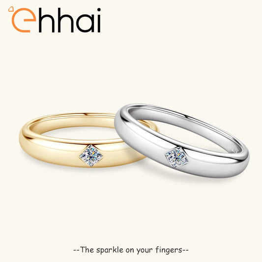 Ehhai GRA Certified Princess Cut Moissanite Ring for Women 925 Sterling Silver Engagement Promise Wedding Band Fine Jewelry Gift