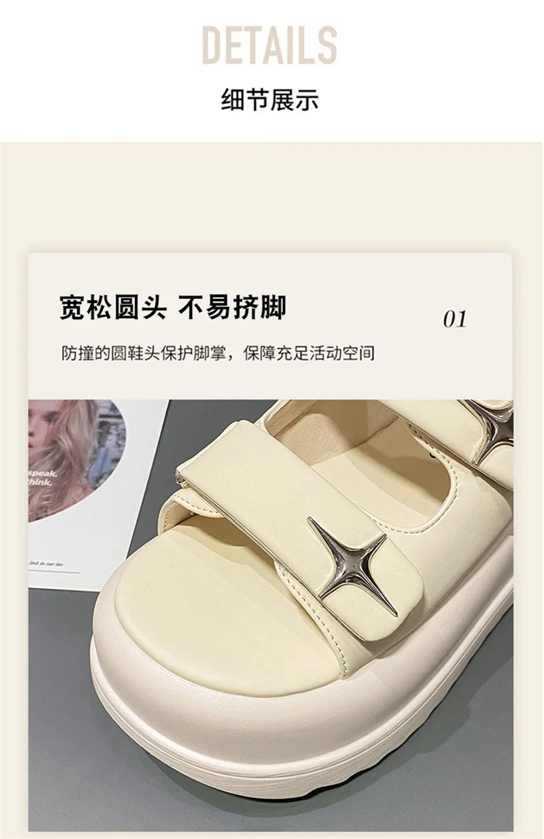 Slippers for Women 2023 Summer New Fashion New Designer Platform Slippers Female Solid Color Fashion Casual Flip Flops Women
