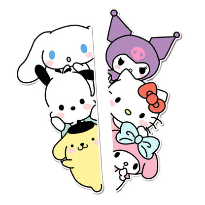 Sanrio Hello Kitty Car Sticker Car Handle Protective Film 3D Cute Car Door Stickers Waterproof Vinyl Decal Car Accessories Decor