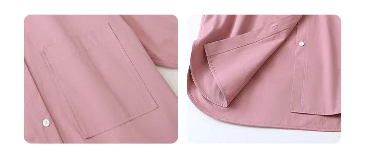 CHIC VEN Women Shirts Solid Long Sleeve Loose Single Breasted Female Blouses Woman Cotton Spring Summer 2025 Clothing