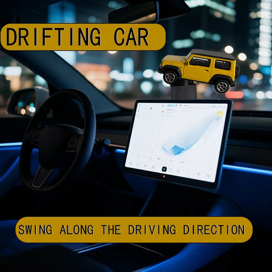 Car Drift Rotating Ornaments Auto Dashboard Turning Racing Model Deco Carindividuality Center Console Cartoon For  Suzuki Jimny