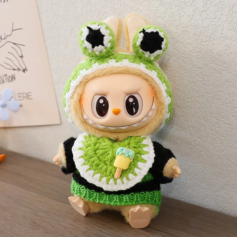 Labubu Clothes For 15/17cm Labubu Plush Idol Doll Sweater Series Clothing Accessories Gift