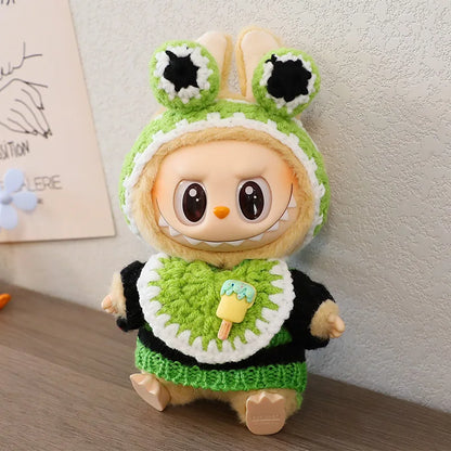 Labubu Clothes For 15/17cm Labubu Plush Idol Doll Sweater Series Clothing Accessories Gift