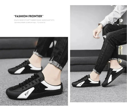 2025 Summer Slippers for Men Trendy Men's Flat Bottom Casual Shoes Soft Sole Support Shoes Men's Sneakers Zapatos De Hombre