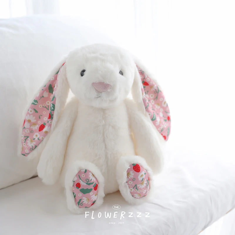 30cm ボニーラビット 花耳ぬいぐるみ 漫画ぬいぐるみ ウサギ人形 子供部屋装飾 おもちゃ 柔らかい 女の子への誕生日プレゼント