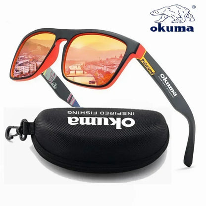 Okuma 偏光サングラス UV400 男女兼用 アウトドア 狩猟 釣り 運転 自転車 サングラス オプションボックス