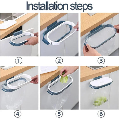 Garbage Hanging Bag Kitchen Trash Storage Rack Bag Hook Scouring Pad Dry Shelf Holder Kitchen Organizer Dish Rack