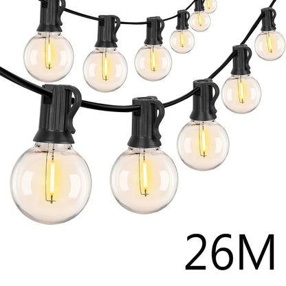 110V/220V 屋外用ストリングライト LED G40 フェストゥーン フェアリー パティオ ガーランド ランプ ウェディング ストリート キャンプ ガーデンパーティー デコレーションライト