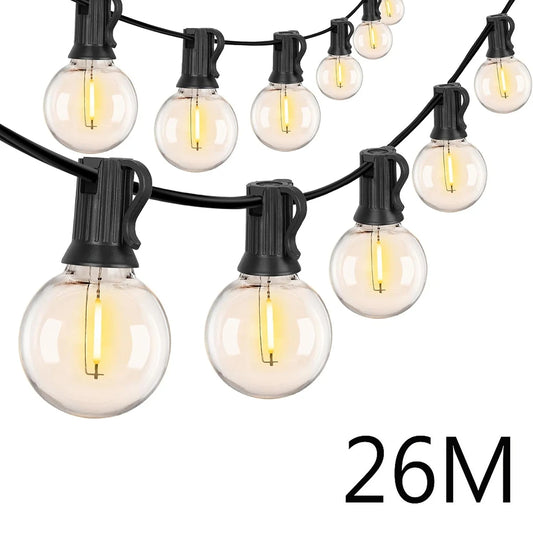 110V/220V 屋外用ストリングライト LED G40 フェストゥーン フェアリー パティオ ガーランド ランプ ウェディング ストリート キャンプ ガーデンパーティー デコレーションライト
