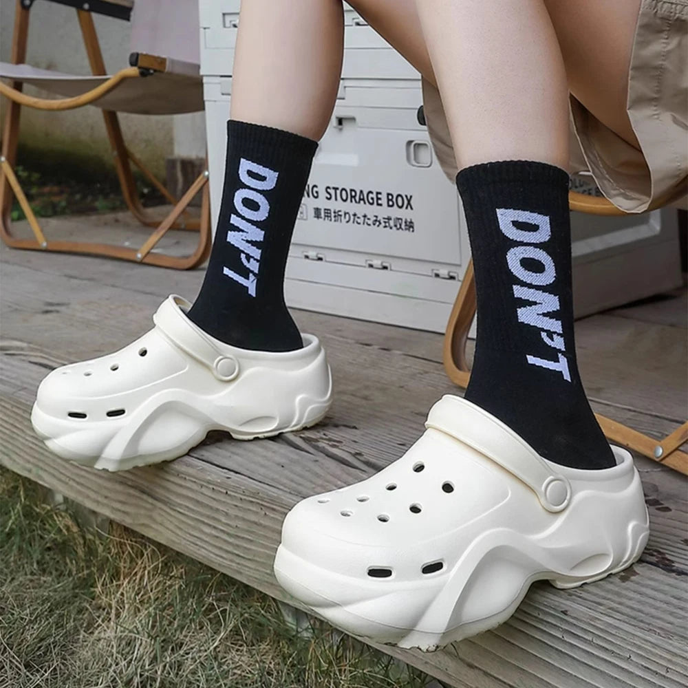 BASATU レディースファッション チャンキープラットフォームサンダル 夏用 厚底EVAクロッグ ガーデンシューズ 女性用 アウトドア滑り止めビーチスリッパ