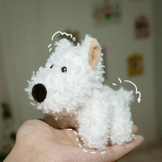 Plush Pendant Cute West Highlands Plush Puppy Doll  Cartoon Pendant Doll Keychain Bag Pendant Kids Gifts Kawaii