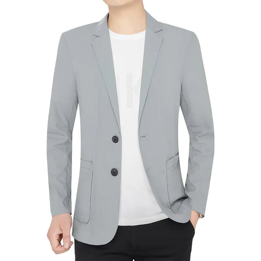 New Summer Male Thin Sunscreen Blazers Jackets Quality Men Breathable Quick Drying Blazers Coats Man Business Casual Suits Coats