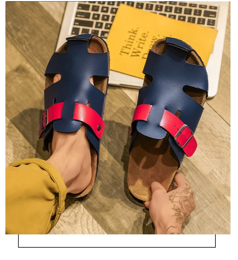 Fashion designer sandals for men-High quality beach shoes comfy non-slip slides luxury slippers free shipping