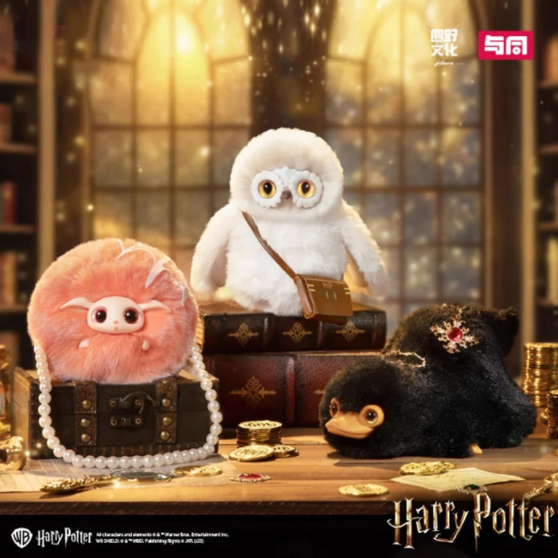 Original Fondjoy  Harry Potter Fantastic Beasts Soft Vinyl Series Blind Box Niffler Hedwig Plush Gift Doll Ornament Gift