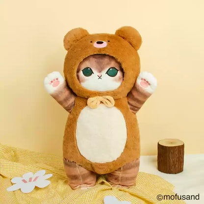 Mofusand 30/50cm Plush Toys Kawaii Cat Cosplay Costume With Dino/Cow Outfits Cute Stuffed Animal Birthday Gift For Kids And Girl