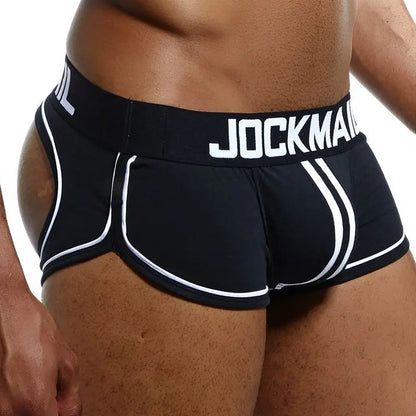 Men's Panties Jockstraps Men Underwear Gay Thong Man Boxer Shorts Underpants Slip Sexy Cotton Pouch Cuecas Gay Thongs G String