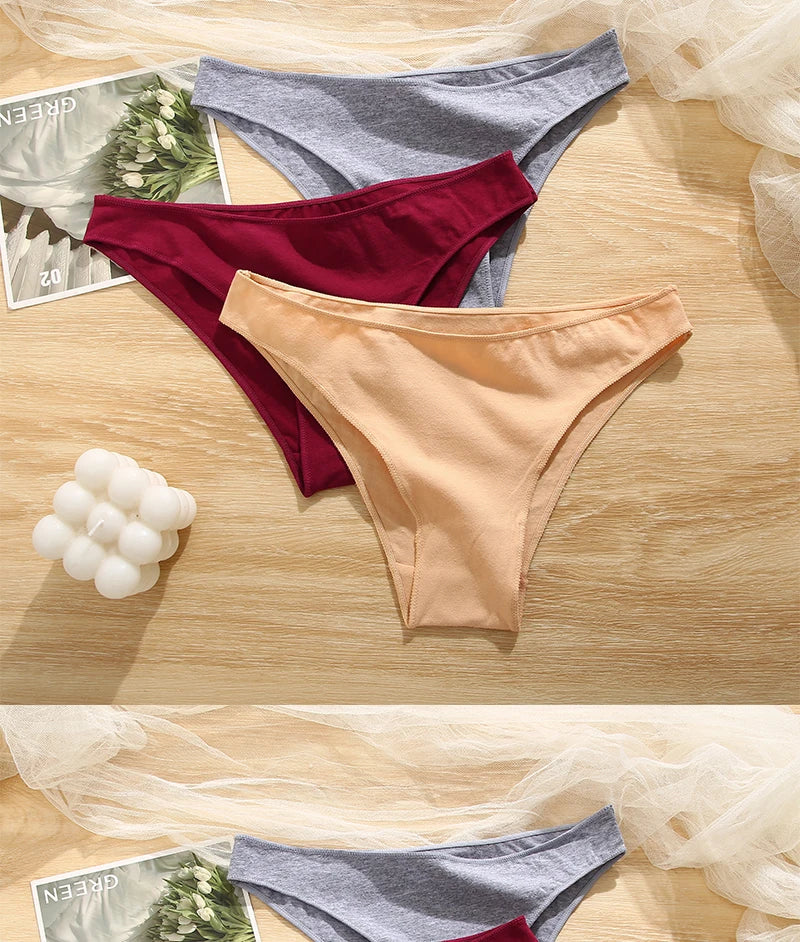 FINETOO 5PCS/Set M-XXL Panties Women Cotton Lingerie Woman Underwear Sexy Femme Underwear Girls Underpant Panty 7 Solid Colors