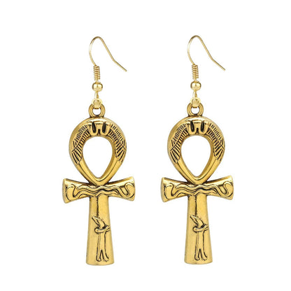 10x5cm Vintage Egyptian Life Big Ankh Cross Pendant Long Chain Necklace Fashion Jewelry Men and Women Accessories Dropshipping